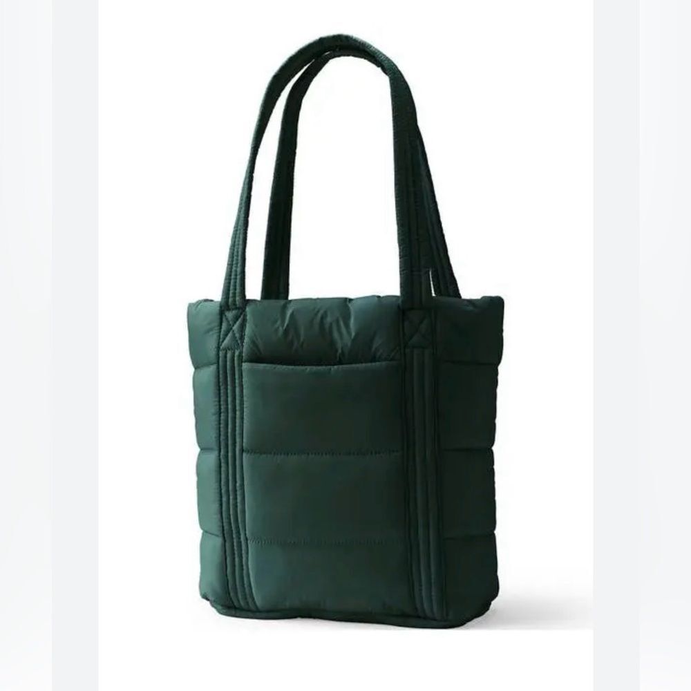 Land's End insulated packable tote Woodland Frost zipper top water resistant